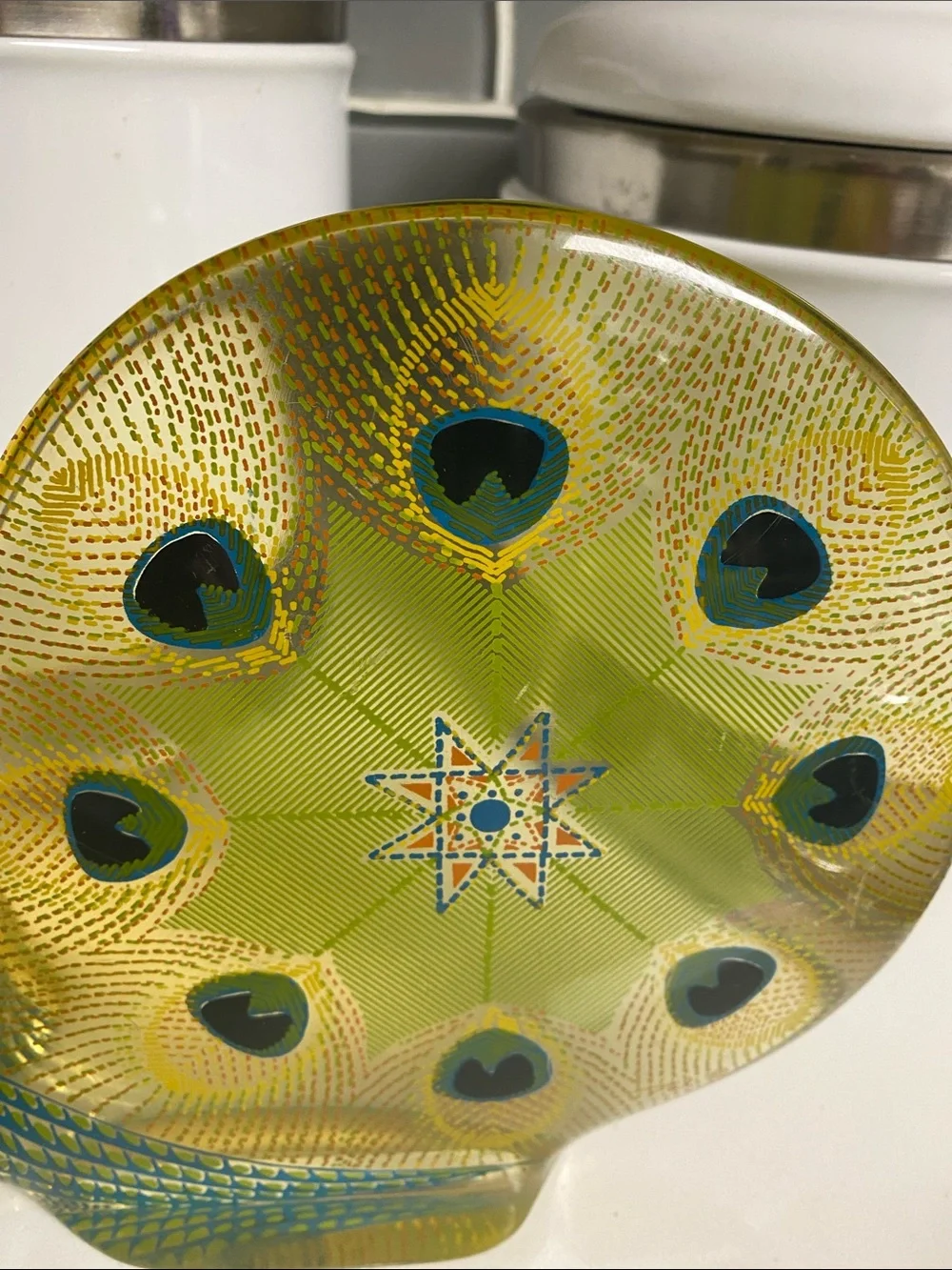 RARE! VTG Abraham Palatnik Pal Peacock Lucite Art Figurine Brazil MCM